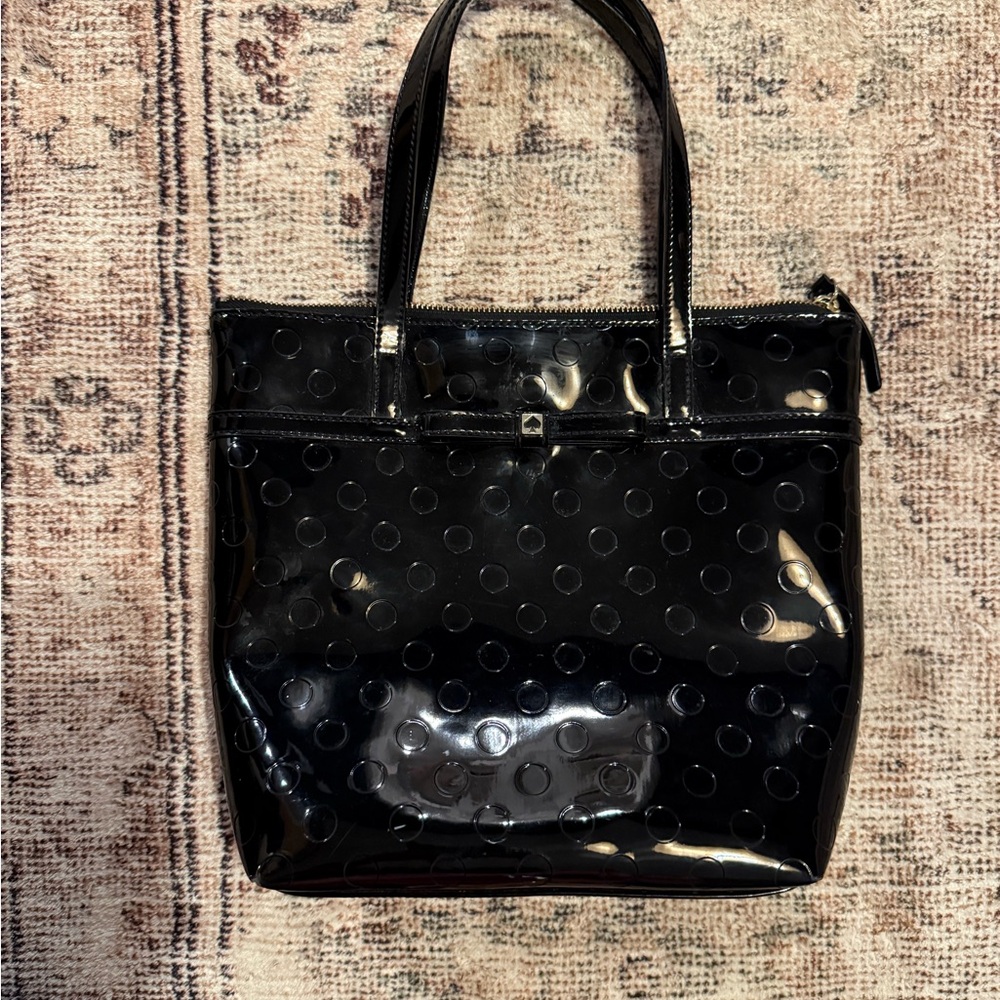 Kate Spade Black Patent Leather Tote Bag